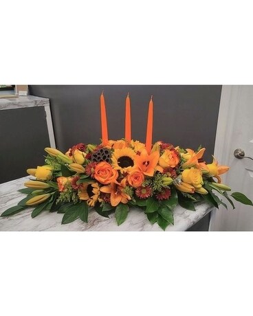 Potomac's Grateful Blessings Centerpiece Flower Arrangement