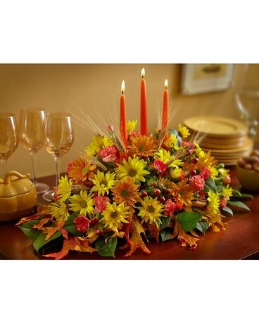 Fall Splendor Centerpiece by Potomac Flower Arrangement