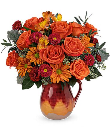 Potomac's Autumn Pitcher Bouquet Flower Arrangement