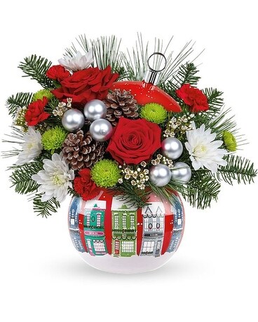 Potomac's Winter Dreams Ornament Flower Arrangement