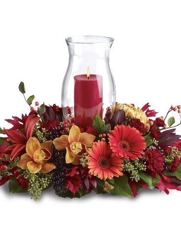 Potomac's Harvest Hurricane Flower Arrangement