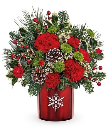 Potomac's Winter Snowflake Bouquet Flower Arrangement