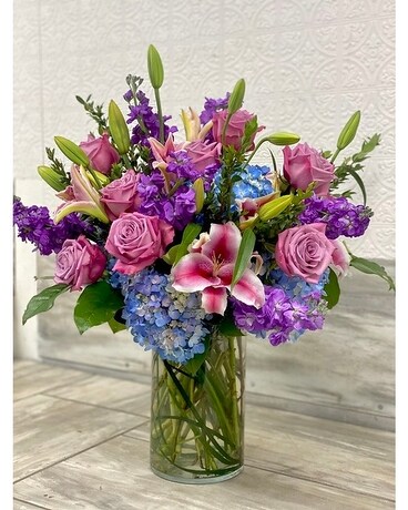 Potomac's Lush Lavender & Blue Bouquet Flower Arrangement