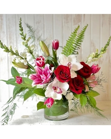 Potomac's Roselily and Orchid Bouquet Flower Arrangement