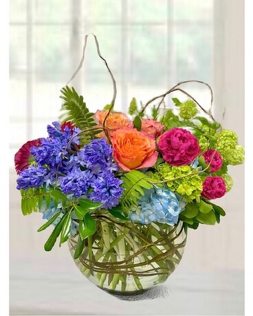 Potomac's Colorful Garden Bowl Flower Arrangement