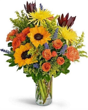 Potomac's Striking Sunset Bouquet Flower Arrangement