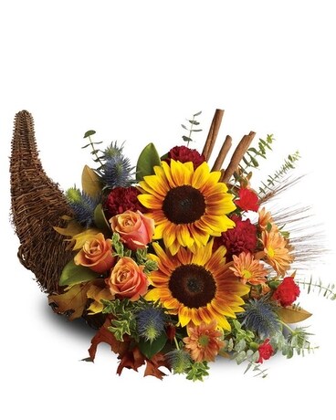 Rustic Autumn Cornucopia Centerpiece