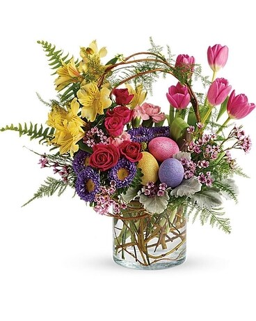 Pop Of Springtime Bouquet Flower Arrangement