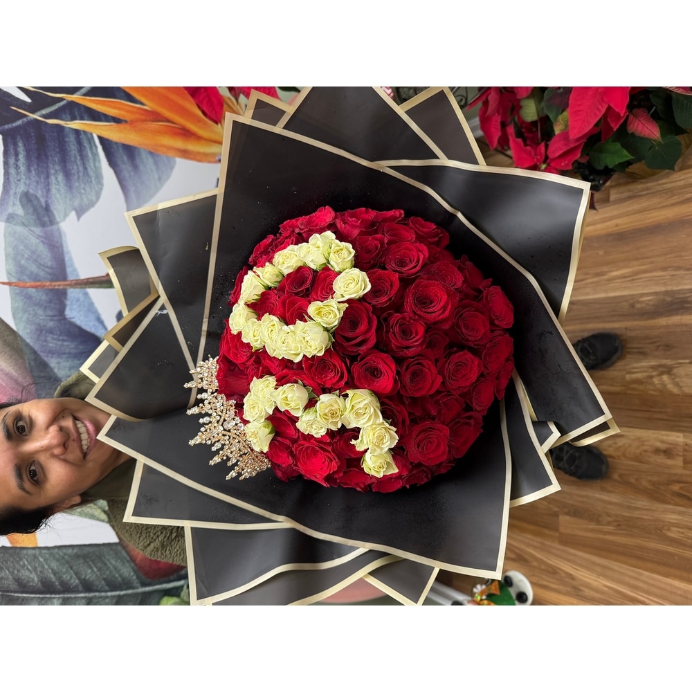 Elegant Custom Lettered Rose Bouquet in Randallstown MD - Tropical
