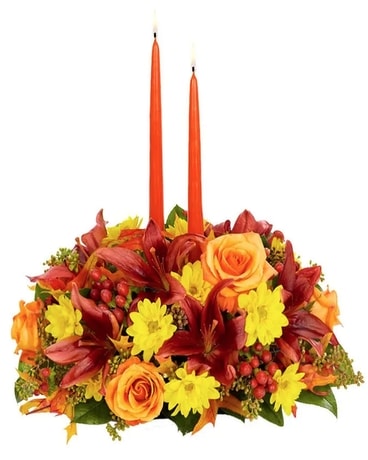 Thanksgiving Moments Centerpiece Flower Arrangement