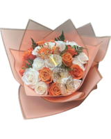25 Long Stem Roses size,  inches height and  inches wide.