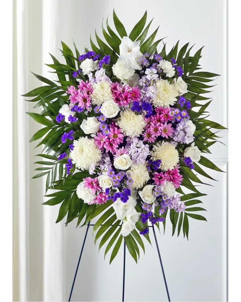 Lavandeページ Lavender and White Standing Spray in Randallstown MD - Tropical