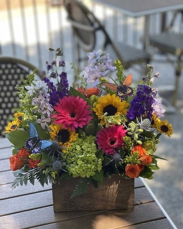 Butterfly Garden Flower Arrangement