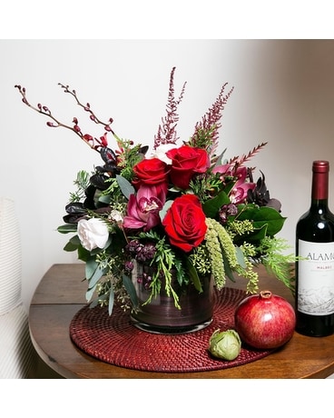 Pinot Noir Flower Arrangement