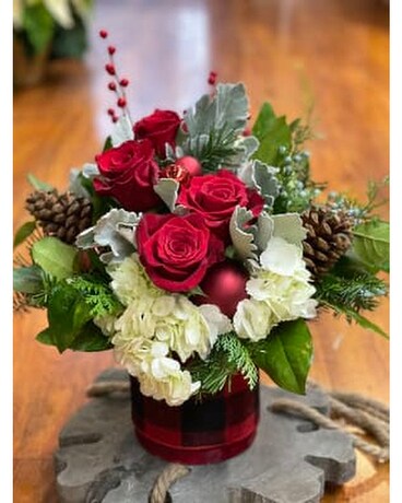 Ski Chalet Flower Arrangement