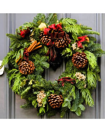 Home for the Holiday Wreath Flower Arrangement