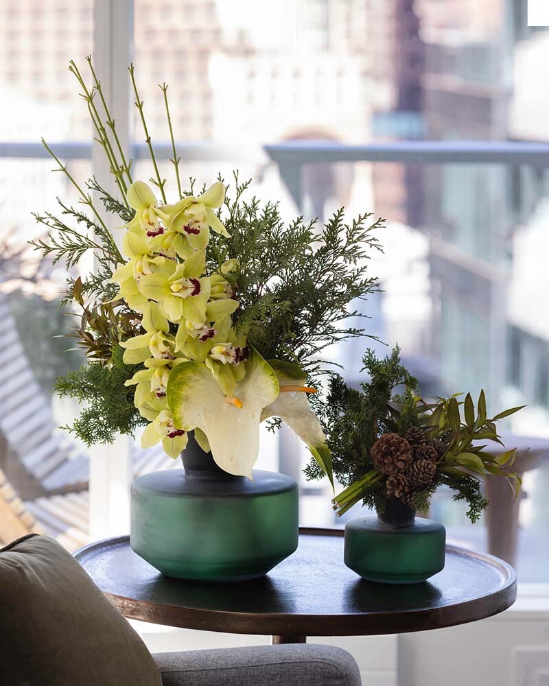 Evergreen Duo Flower Arrangement