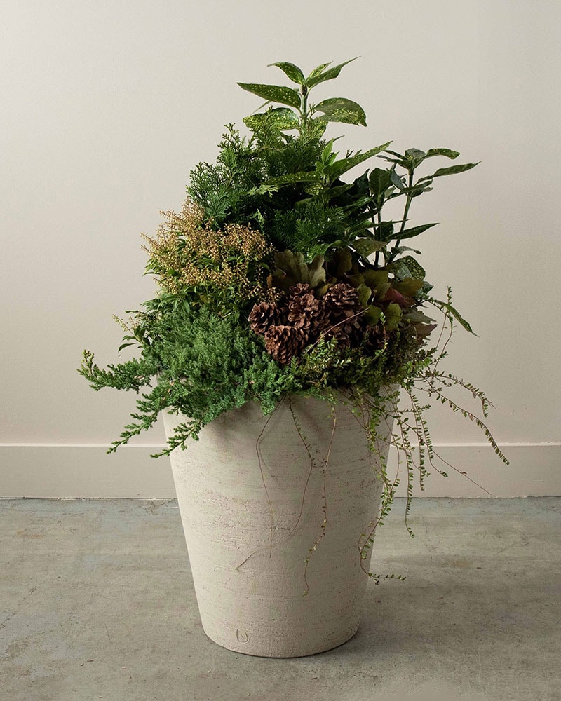 Outdoor Winter Planter in Beige Custom product