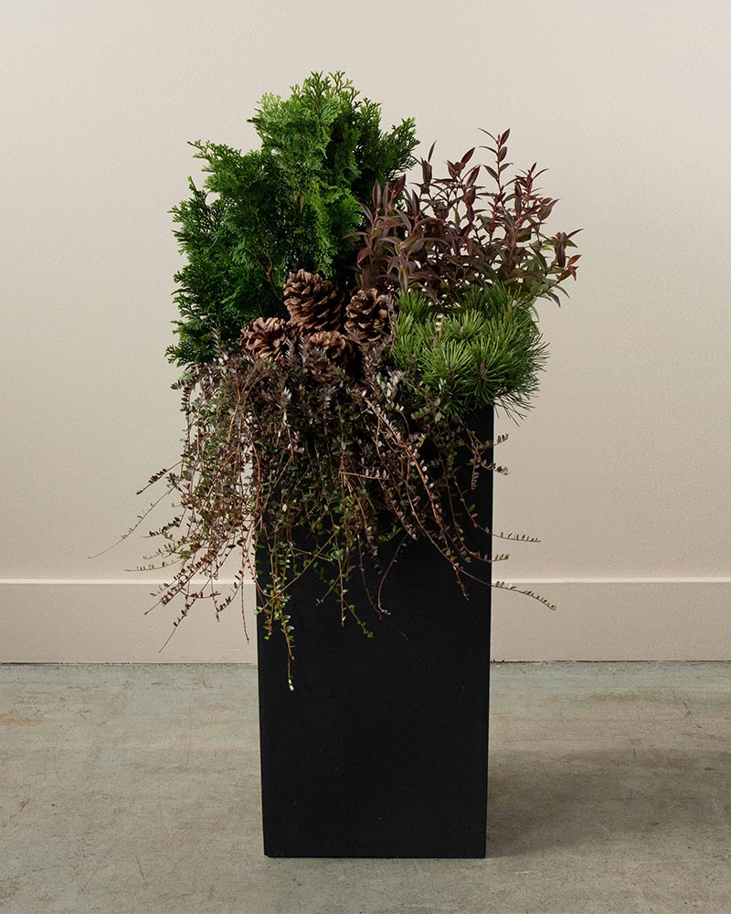 Outdoor Winter Planter in Black Custom product