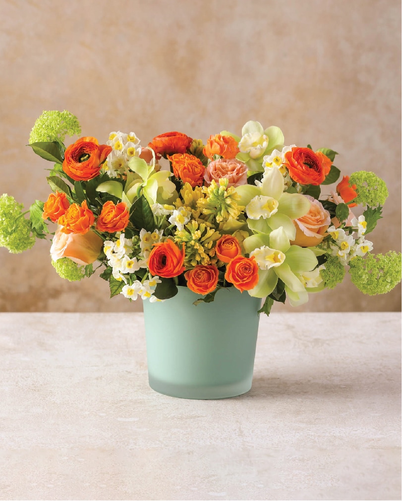 Citrus Shimmer Flower Arrangement