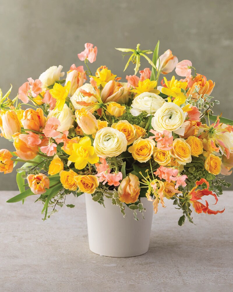 Apricot Luxe Flower Arrangement