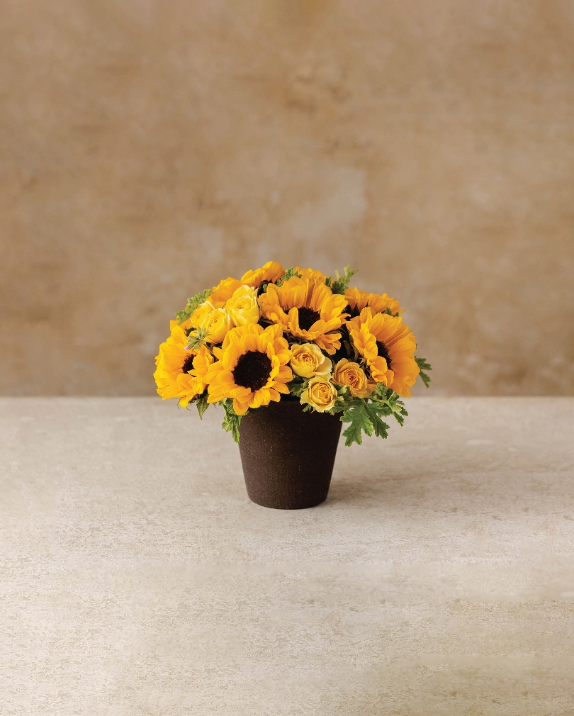 Golden Garden Flower Arrangement
