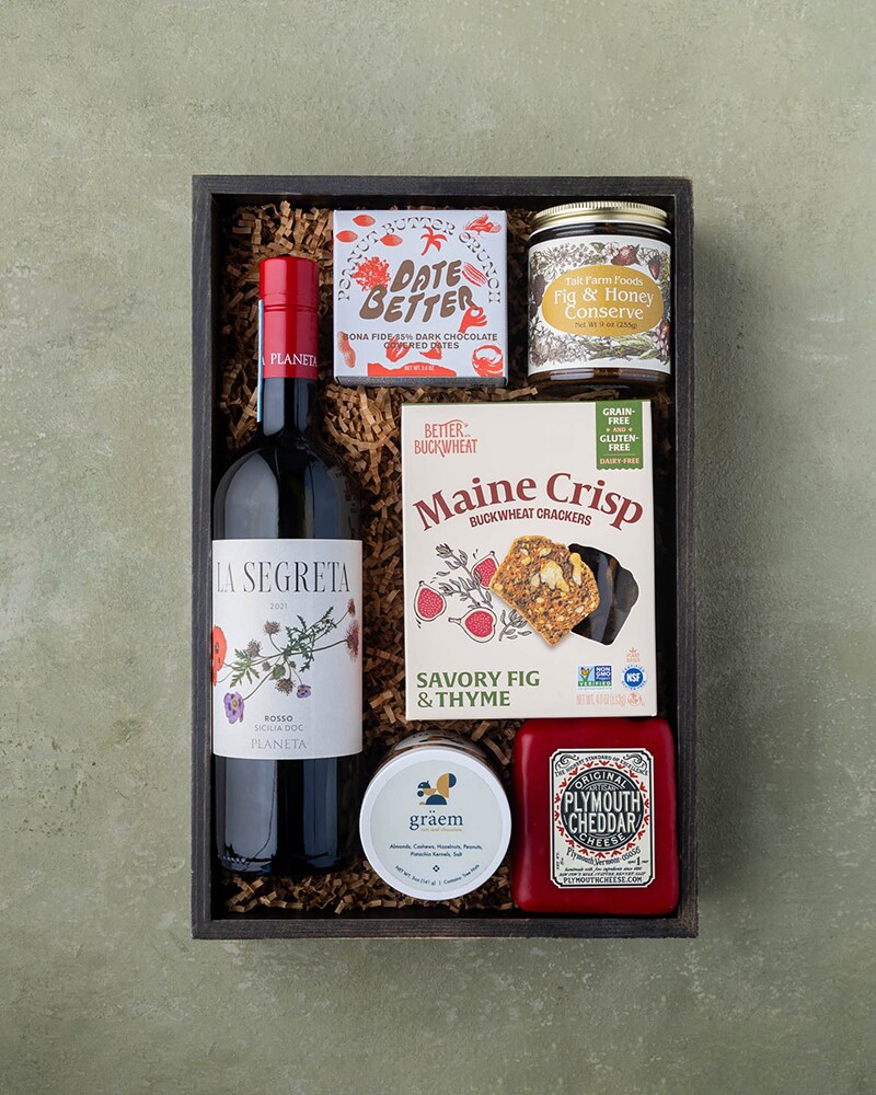 Red Wine Crate Gift Basket