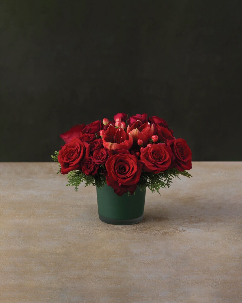 Crimson Classic - Medium Flower Arrangement
