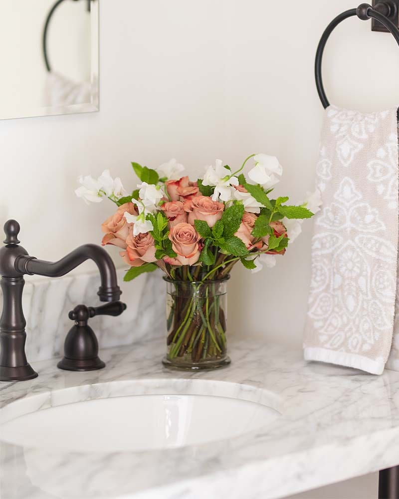 Powder Room Arrangement Flower Arrangement