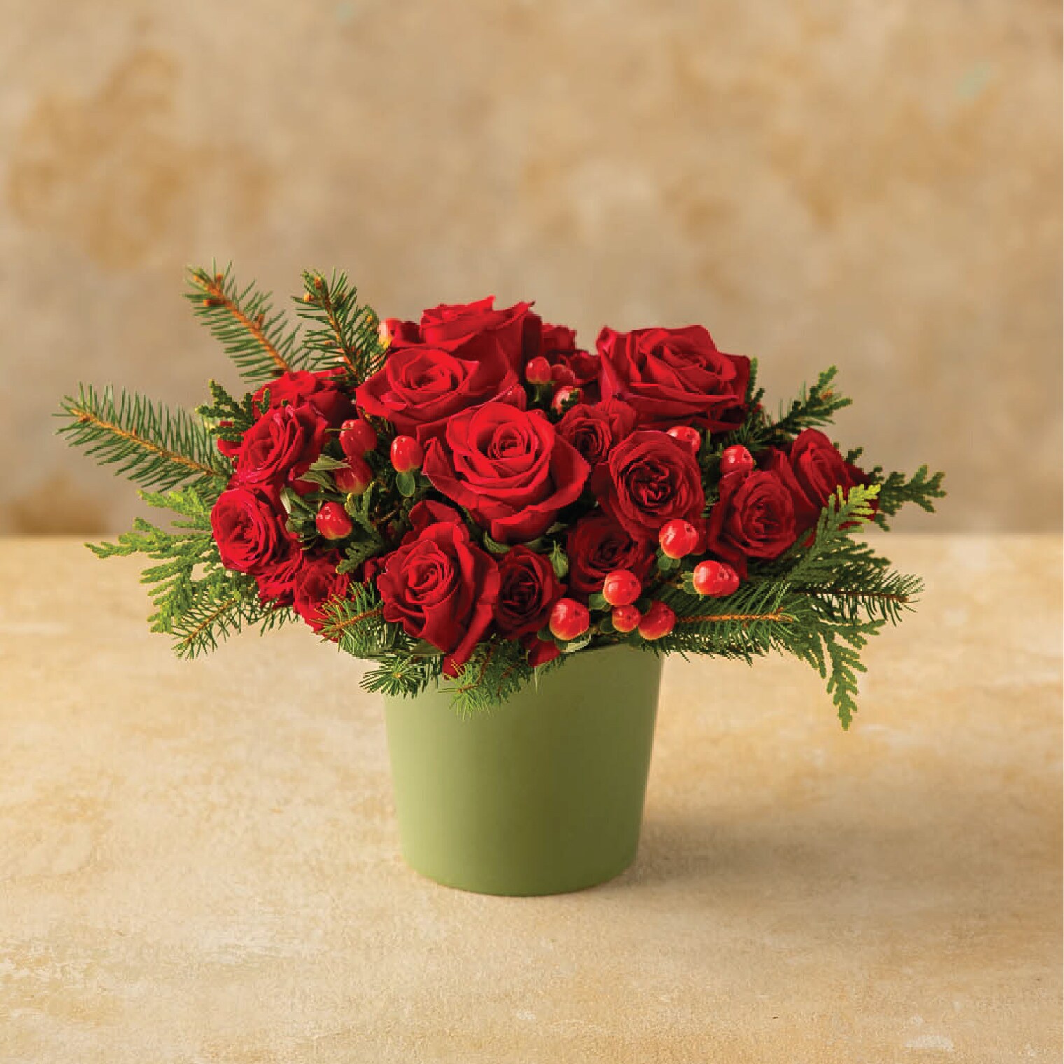 Crimson Classic - Medium Flower Arrangement