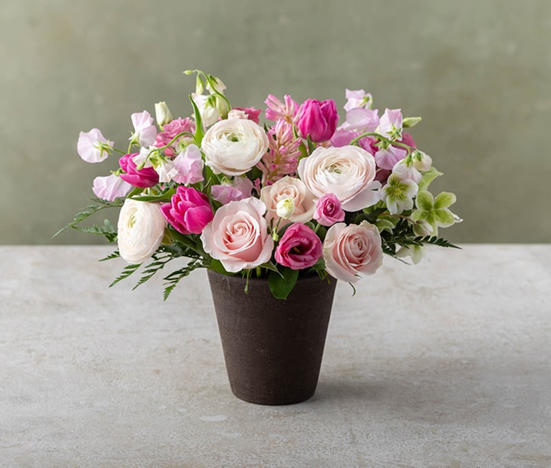 Pastel Pink Roses with Ranunculus Fragrant Bouquet