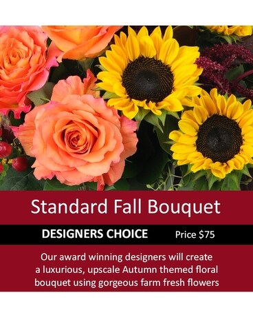 Designers Choice Fall Standard Bouquet Flower Arrangement