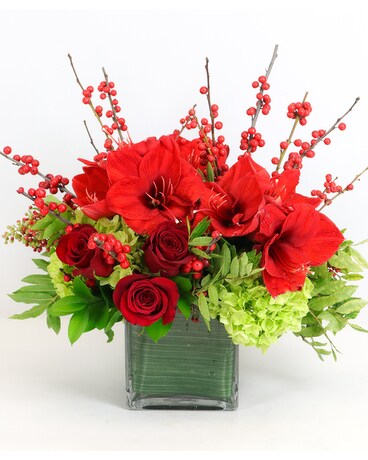 Seasons Greetings Flower Arrangement