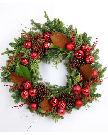 Holiday Wreath Flower Arrangement