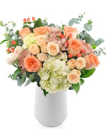 Peaches & Cream Flower Arrangement