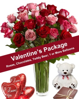 Valentine's Day Package Two Flower Arrangement