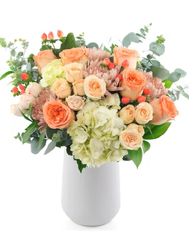 Peaches & Cream Flower Arrangement