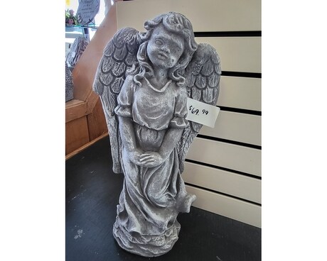 Angel Statue Flower Arrangement