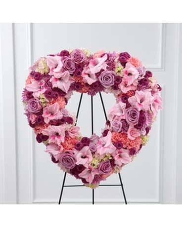 The FTD® Eternal Rest™ Standing Heart Flower Arrangement