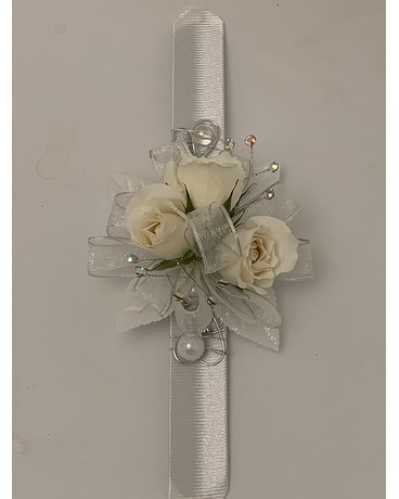 Snap Bracelet Corsage - Iridescent Flower Arrangement