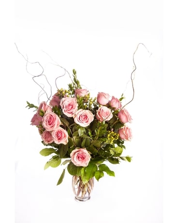 1 Dozen Long Stem Roses Arranged Flower Arrangement