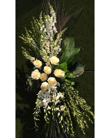 Modern Standing Spray Funeral Arrangement