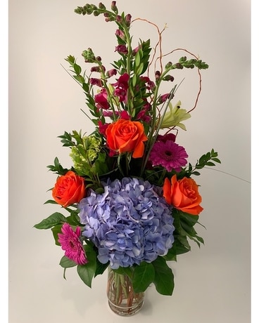 Classic Tall Bright Flower Arrangement