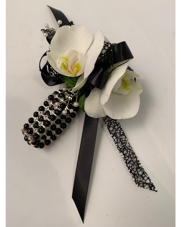 Deluxe Black Phalaenopsis Corsage Corsage