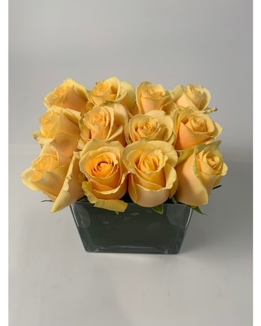 Rose Square - Yellow Flower Arrangement