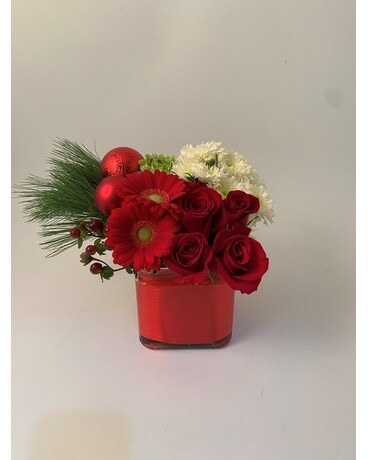 Holiday Mixed Urban Square Flower Arrangement