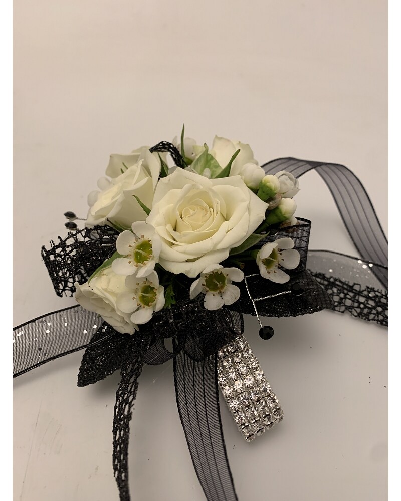 Black and white corsage discount
