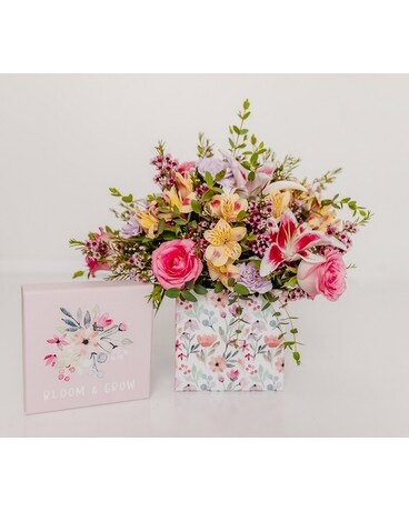 Custom Flower Garden In A Designer Box Flower Arrangement