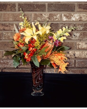 Swirl into Fall Flower Arrangement
