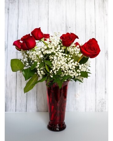 Short Stem Roses Flower Arrangement